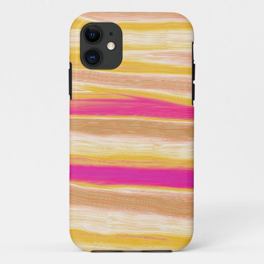 Warm kleuren strepen grafische kunst Case-Mate iPhone case (Achterkant)