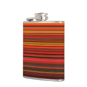 Warm kleuren - Trendy stijl - Stripe patroon Heupfles (Links)