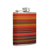 Warm kleuren - Trendy stijl - Stripe patroon Heupfles (Rechts)