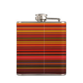 Warm kleuren - Trendy stijl - Stripe patroon Heupfles (Achterkant)