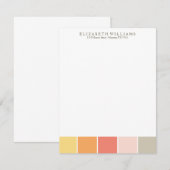 Warm kleurenblokken Aangepaste vlam Dank u opmerki Kaart (Voorkant / Achterkant)