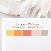 Warm kleurenblokken etiket (Insitu)