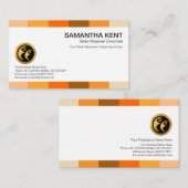 Warm kleurenpalet Stripes personeelswerving Visitekaartje (Voorkant / Achterkant)