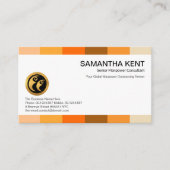 Warm kleurenpalet Stripes personeelswerving Visitekaartje (Voorkant)