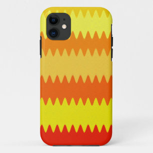 Warm kleurige chevron strepen iPhone 11 hoesje