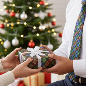 Warm Kleurrijk Kerstpoinsettia Bloemenpatroon Cadeaupapier