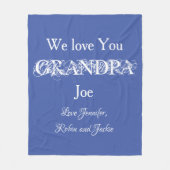 Warm & knuffelend cadeau voor opa. Prachtig, Custo Fleece Deken (Voorkant)