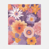 Warm Knuffels  Bloemendeken Fleece Deken (Voorkant)