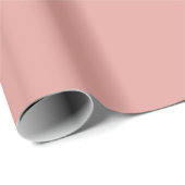 Warm Koraalroze Effen Cadeaupapier (Rol Hoek)