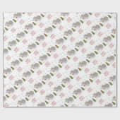 Warm-kwast kerstinpakpapier cadeaupapier (Vlak)