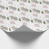 Warm-kwast kerstinpakpapier cadeaupapier (Hoek)