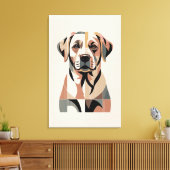 Warm Labrador Mozaïek Portret Canvas Afdruk (Insitu (Woonkamer))