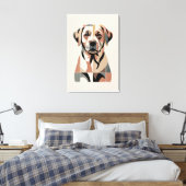 Warm Labrador Mozaïek Portret Canvas Afdruk (Insitu (Slaapkamer))