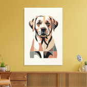 Warm Labrador Mozaïek Portret Canvas Afdruk (Insitu (Woonkamer))