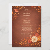 Warm Landelijke Bloemige Herfst Elegant Kaart (Voorkant)