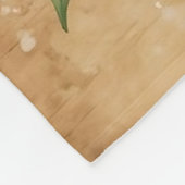 Warm lantern christmas holly pine rustic cozy  fleece deken (Hoek)