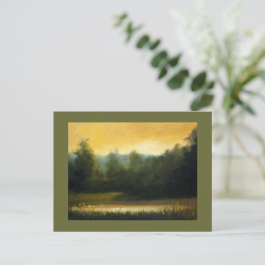 warm licht briefkaart (Staand voorkant)