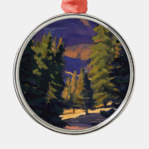 Warm Licht in Crested Butte in Paars Blauw Oranje  Metalen Ornament