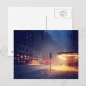 Warm licht op een koude nacht briefkaart (Voorkant / Achterkant)
