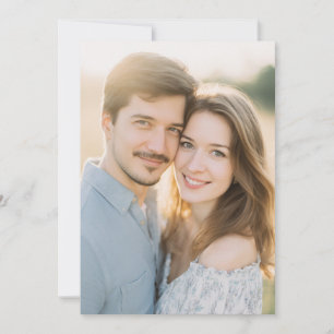 Warm Lichtblauw Romantische Foto Kaart