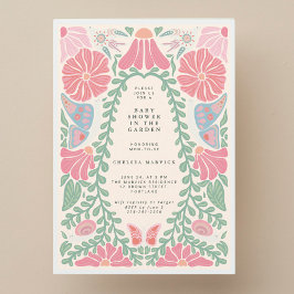 Warm light Garden Baby Shower Invitation Kaart