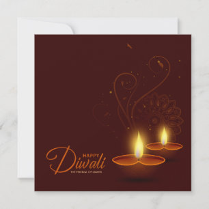 Warm light Happy Diwali Kaart