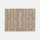 "Warm & Loved" Fleece Blanket (Voorkant (Horizontaal))