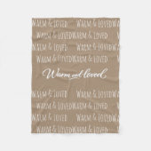 "Warm & Loved" Fleece Blanket (Voorkant)