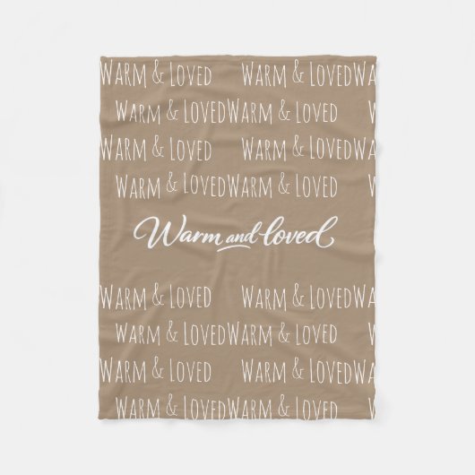 "Warm & Loved" fleece deken (Voorkant)