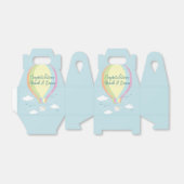 Warm luchtballon Baby shower Regenboog Bedankdoosjes (Uitgevouwen)