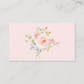 Warm luchtballon Blush Floral Baby Diaper Raffle Informatiekaartje (Achterkant)