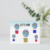 Warm luchtballon briefkaart (Staand voorkant)