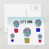 Warm luchtballon briefkaart (Voorkant / Achterkant)