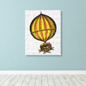 Warm luchtballon, geel en rood canvas afdruk (Insitu (Houten vloer))