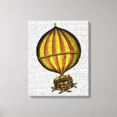 Warm luchtballon, geel en rood canvas afdruk (Voorkant)