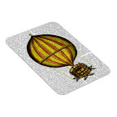 Warm luchtballon, geel en rood magneet (Rechterzijde)