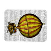 Warm luchtballon, geel en rood magneet (Horizontaal)