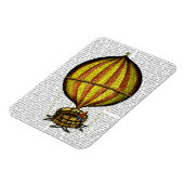 Warm luchtballon, geel en rood magneet (Linkerzijde)