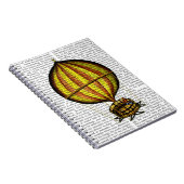 Warm luchtballon, geel en rood notitieboek (Rechterzijde)