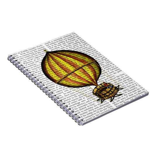 Warm luchtballon, geel en rood notitieboek (Rechterzijde)