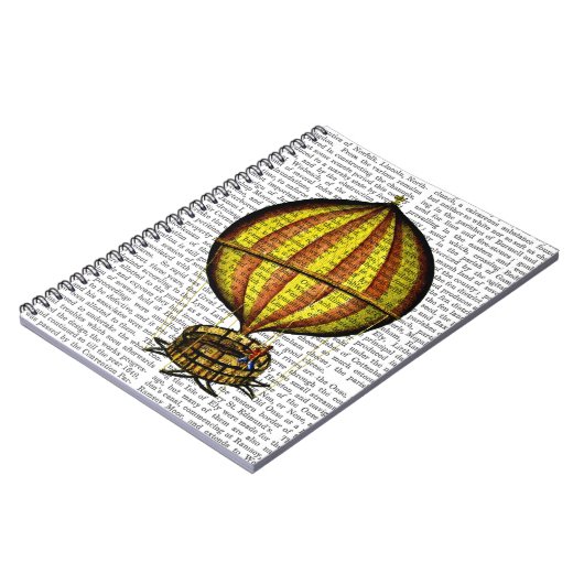 Warm luchtballon, geel en rood notitieboek (Linkerzijde)