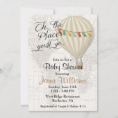 Warm luchtballon Genderneutraal Baby shower Kaart (Voorkant)