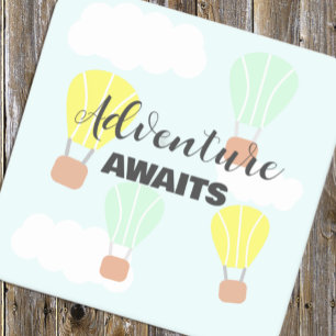 Warm luchtballon Genderneutraal Baby shower Kartonnen Onderzetters