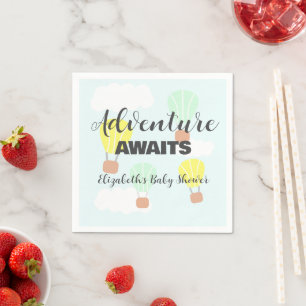 Warm luchtballon Genderneutraal Baby shower Servet