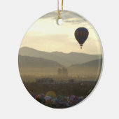 Warm luchtballon - kerstversiering keramisch ornament (Links)