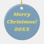 Warm luchtballon - kerstversiering keramisch ornament (Achterkant)