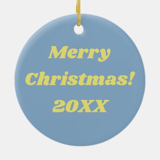 Warm luchtballon - kerstversiering keramisch ornament (Achterkant)