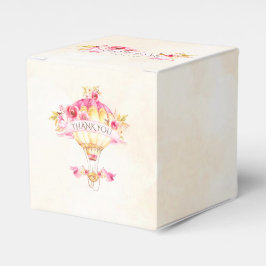 Warm luchtballon Roze Gele Gele Rozen Bedankdoosjes