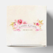 Warm luchtballon Roze Gele Gele Rozen Bedankdoosjes (Bovenkant)