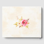 Warm luchtballon Roze Gele Gele Rozen Gastenboek (Achterkant)